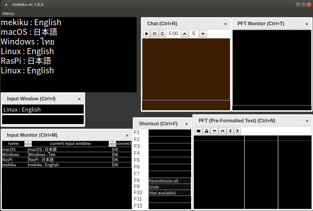 mekiku-m on Linux (Ubuntu MATE)